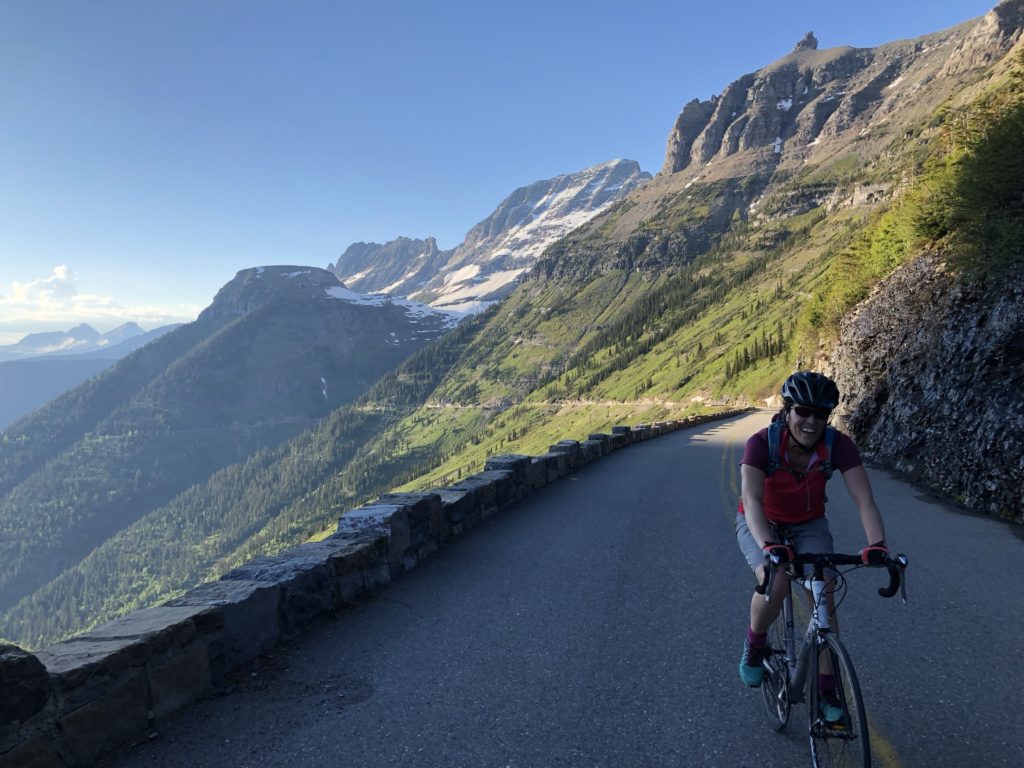 Bike tour in Glacier National Park.