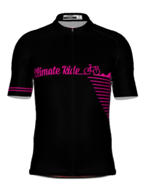 Black and Pink Climate Ride Jersey Mockup Front